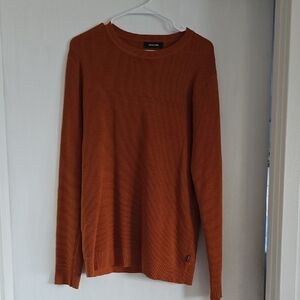 Jack & Jones Rust Ribbed Knit Sweater